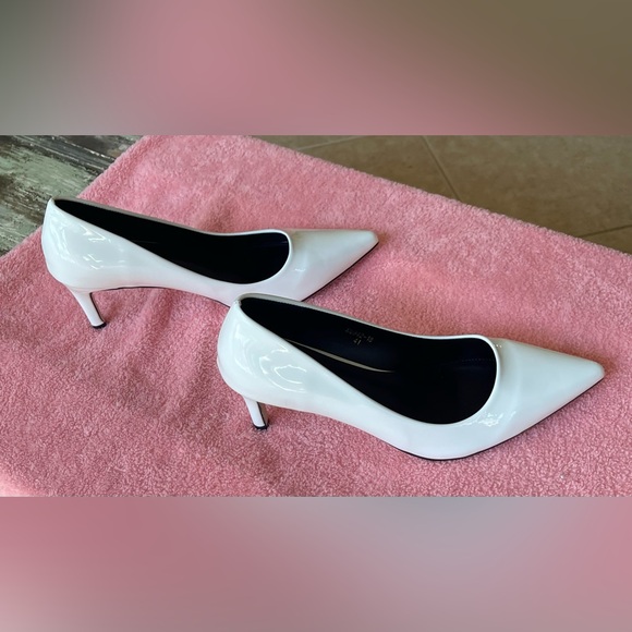 Rainbow Shoes - Rainbow White Patent Heels